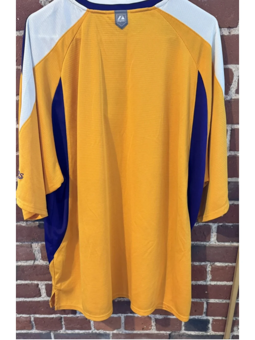 Los Angeles LA Lakers Majestic Shooting Shirt Men 2XL Yellow